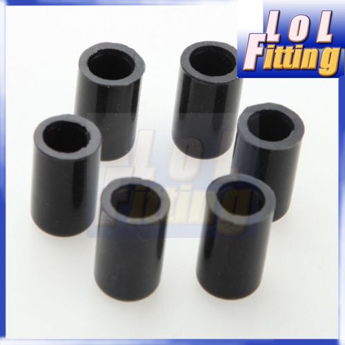 6pcs 16mm 5/8&#034; silicone blanking cap intake vacuum hose end bung plug caps black