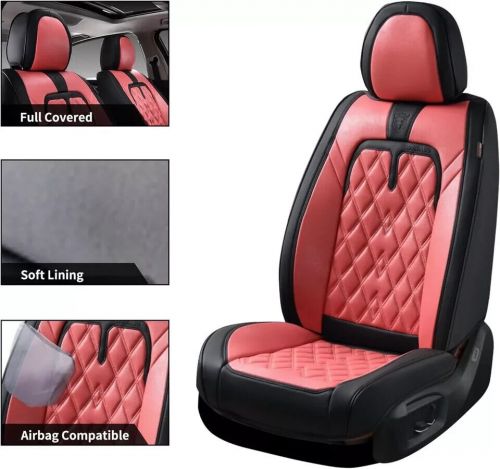 2 pack coverado luxury redvseat covers, car seat covers front seats universal