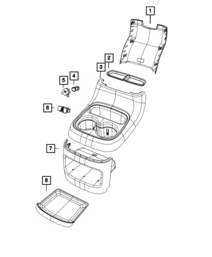 Genuine mopar console mat 1yu69dx9aa