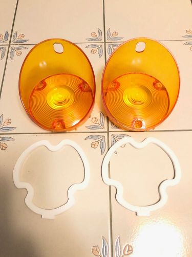 1971-73 chevy vega amber turn signal lenses &amp; gaskets chevrolet gm h body