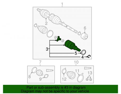 Genuine gm inner joint assembly 88972677