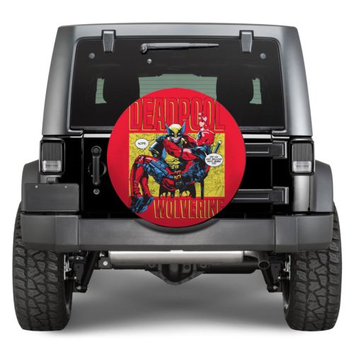 Deadpool&amp;wolverine waterproof car spare tire cover back wheel protector gifts#3