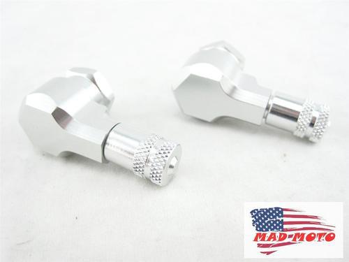 Mad moto cnc 11.3mm tire valve stem honda suzuki kawasaki yamaha silver color