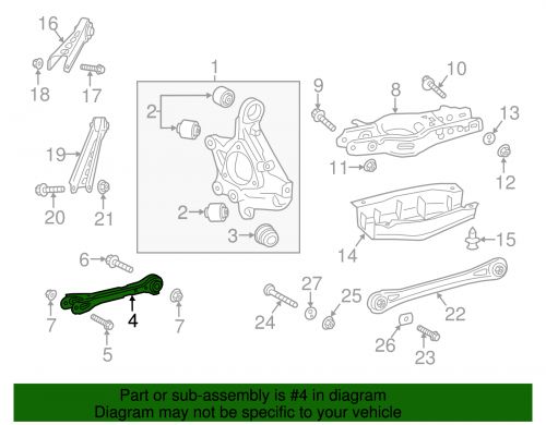 Genuine gm rear lower control arm 84826391