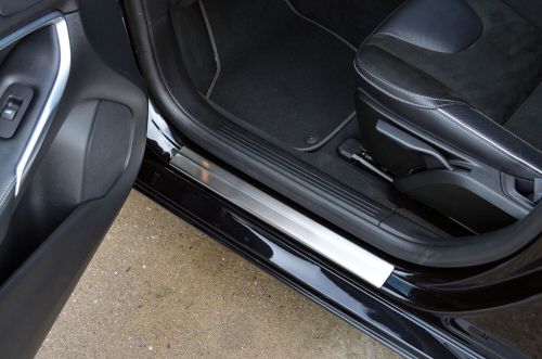 Chrome door sill protectors kick plates scratch guards for volvo v40 (2013-19)