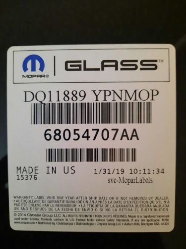 Oem new mopar 11-18 jeep wrangler 3.6l 3.8l quarter window glass left 68054707aa