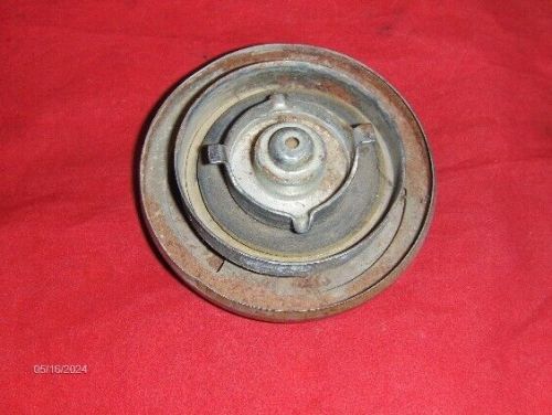 Vintage round gas fuel metal car tractor truck old cap