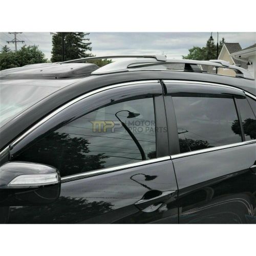 For 2011-2020 toyota sienna chrome trim window visors vent sun guards deflectors