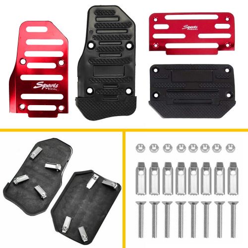 No-slip fit vw audi automatic gas brake foot pedal pad cover red car accessories