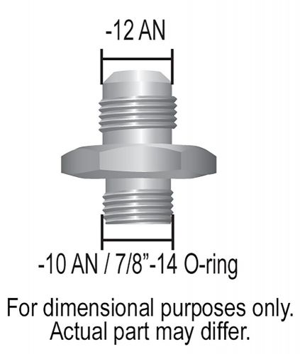 Derale 59012 alum. fittings -12an x -10an 7/8-14 o-ring