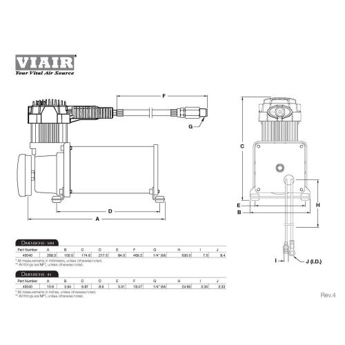 Viair 45040 single air suspension compressor kit, 450c