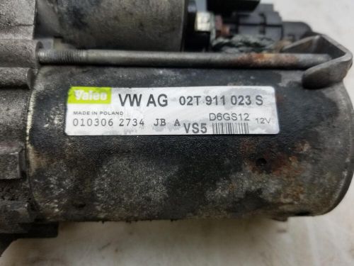 Volkswagen golf starter motor 1.4 petrol 5 speed manual 2006 mk5 bca