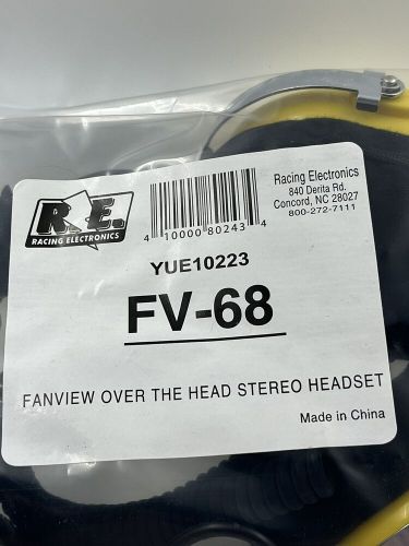 Fv-68 racing electronics yellow headphones with volume adjusters stereo headset