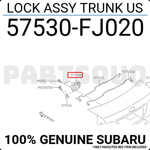 57530fj020 genuine subaru lock assy trunk us 57530-fj020