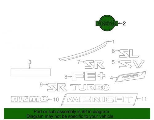 Genuine nissan emblem 84890-3ra0a