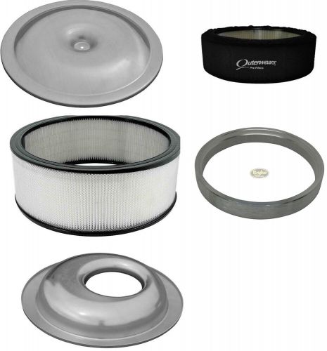 Offset air cleaner housing kit paper 14 x 4 filter sure seal outerwea