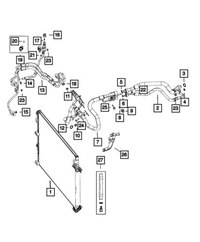 Genuine mopar a/c line valve core 68231466aa