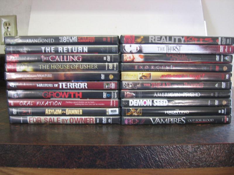 40 dvd lot wholesale thriller horror spine tingling spooky titles!!!