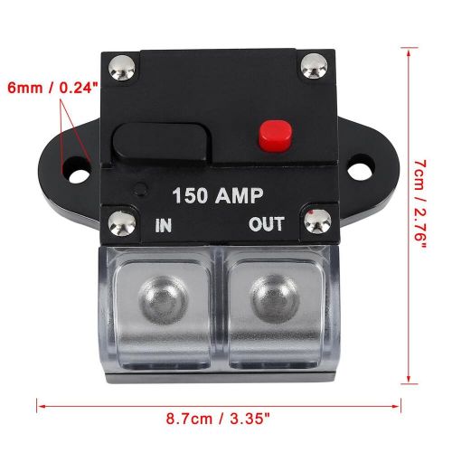 Fuse holders inverter circuit breaker inline protector 150a for car vehicle