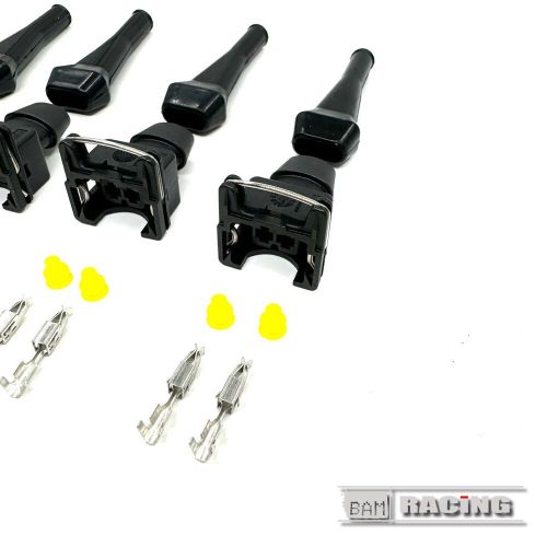 4 x fuel injector connector plug bosch ev1 amp junior power timer 2 pin superb