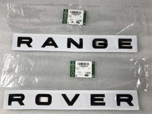 New genuine gloss black range rover evoque badge  full black pack set &amp; stencil