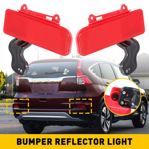 Left+right 2x red rear bumper reflector light lamp case for 2015-2016 honda crv