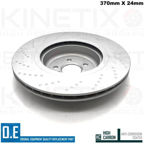 For bmw x6 m 50d g06 cross dimpled rear brake discs pair 370mm