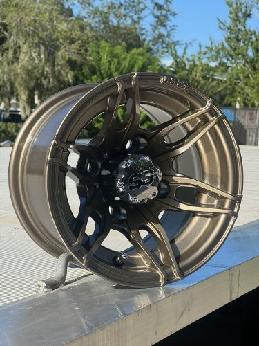 Set of 4, wheels, rhox rx376, bronze, 10x7 et-25