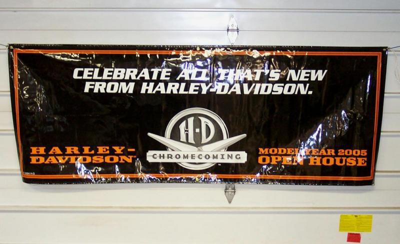 Harley davidson 2005 dealer banner 96" x  36" used