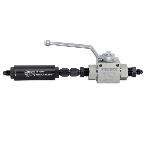 Nitrous outlet stainless steel inline shut off ball valve with filter – 7,250 p