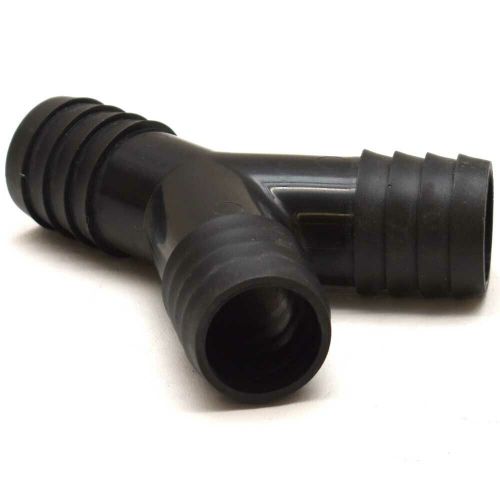 Th marine boat y tee fitting y-118-dp | 1 1/8 inch wye black plastic