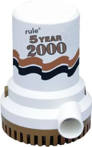 Rule 09 gold series 2000 gph high capacity 12v bilge pump / rule #09 12v pump