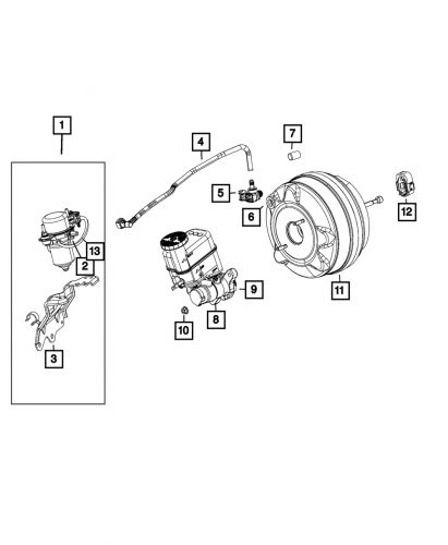 Genuine mopar brake booster check valve 68053595aa