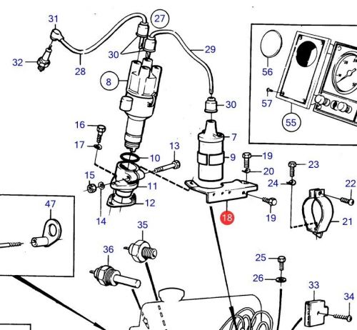 Volvo penta ignition coil bracket 824862 oem aq115 bb115a aq130