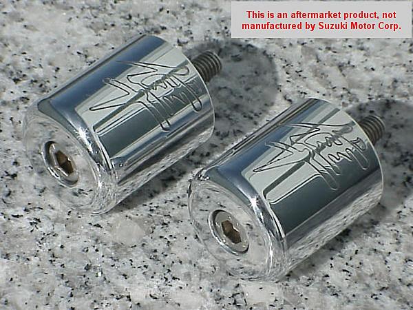 1999-2013 suzuki hayabusa busa kanji chrome bar ends