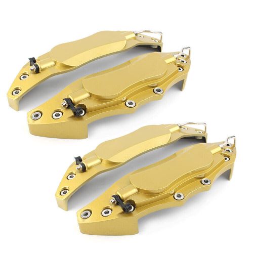 Metal 3d universal front disc brake caliper cover for 18&#034; wheel gold with logo