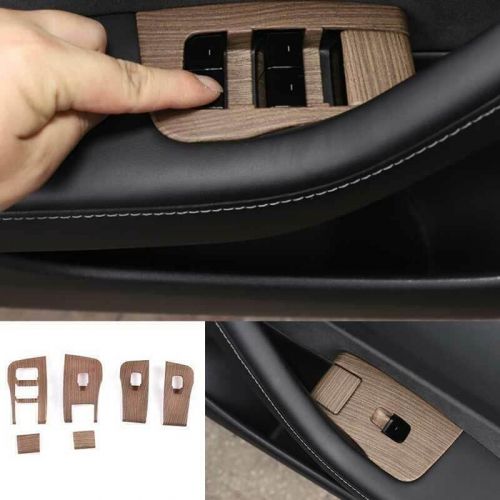 For tesla model 3 y 2017-2023 pear wood grain window lift lock switch panel trim