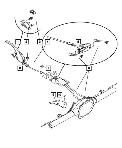 Genuine mopar parking brake cable 5134701ab