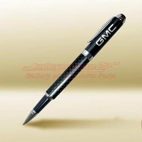 Gmc black real carbon fiber detachable cap rollerball pen, + free gift