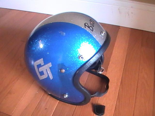 Vintage buco gt blue flake racing stripe motorcycle scooter helmet free shipping