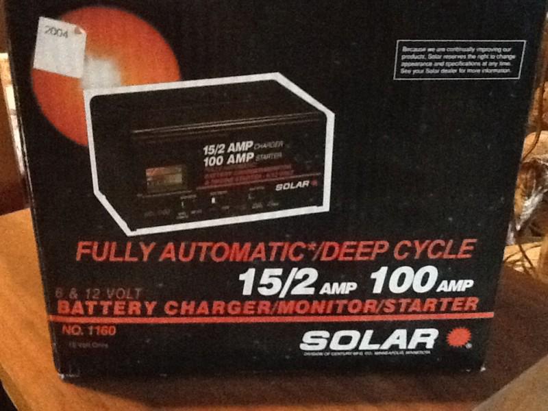 New! solar 1160 fully automatic /deep cycle 6&12 volt battery charger/starter