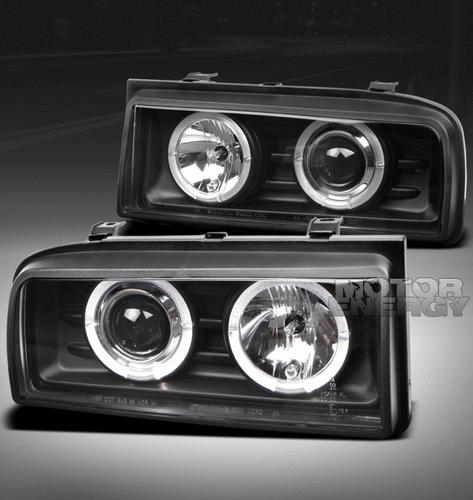 1990-1995 vw corrado halo projector headlight lamp black 1991 1992 1993 1994 new