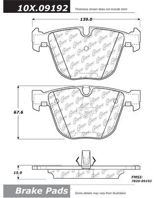 Centric 104.09192 brake pad or shoe, rear