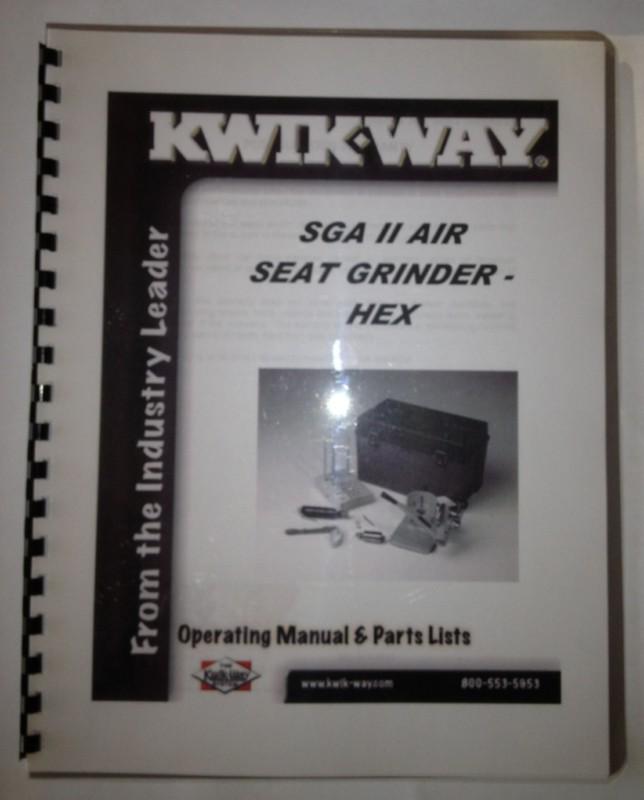 Kwik way sga ii air valve seat grinder set  manual