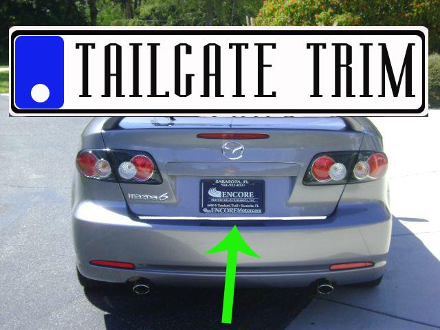 Chrome tailgate trunk molding trim - mazda