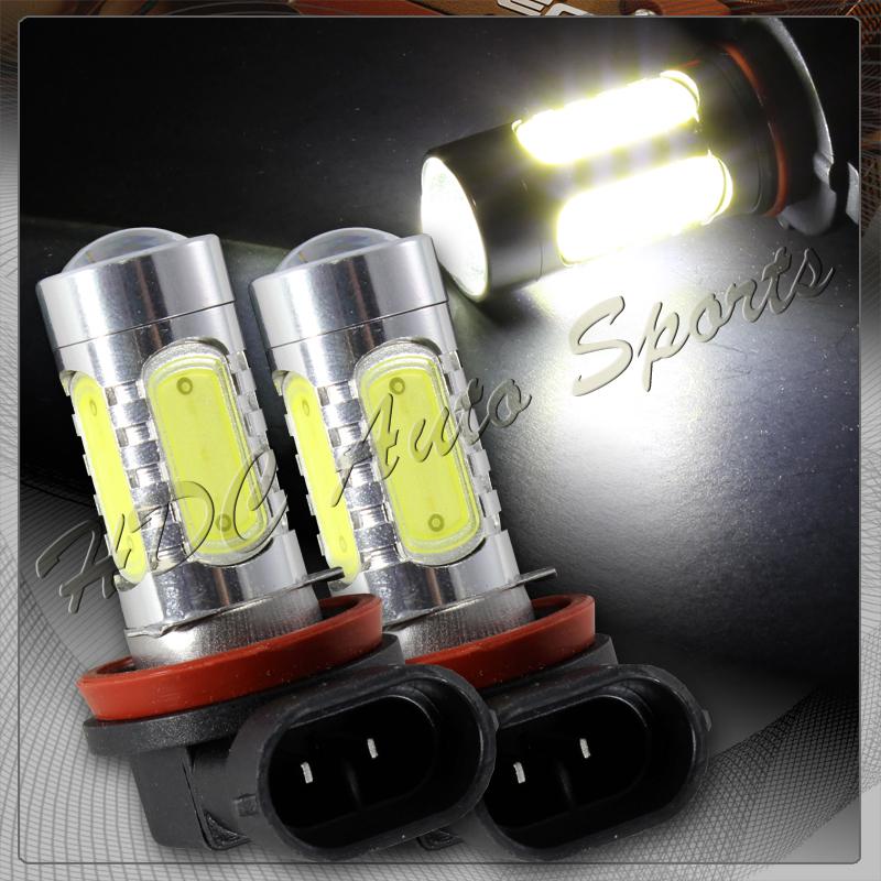 2x ford honda lexus h11 white 10 led 16w projector low beam fog light bulbs 