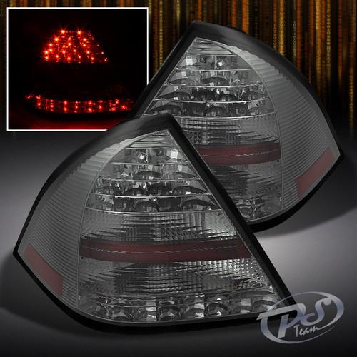 05-07 benz w203 c230 c240 c280 c320 c350 c55 led smoked tail lights brake lamps