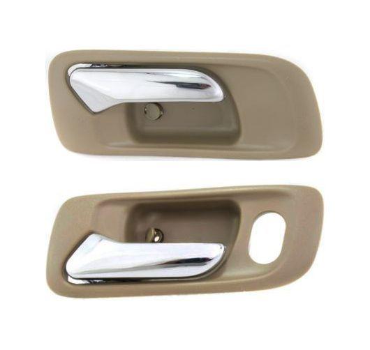 New inside interior door handle chrome biege set pair autokit for accord odyssey