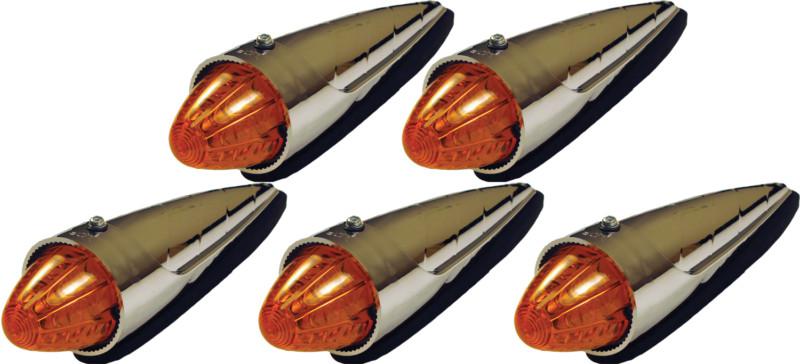 5 amber torpedo led cab marker lights peterbilt kenworth trucks