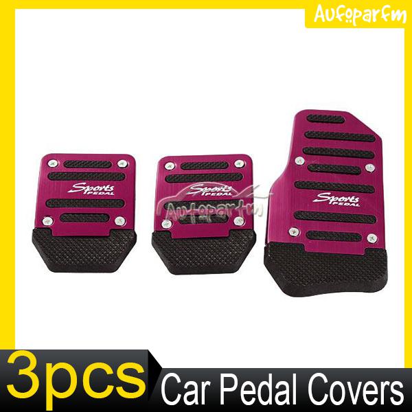 3pcs non slip sports vehicle automatic manual alloy car pedal cover new